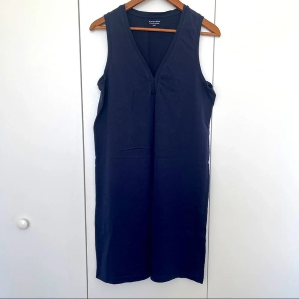 Dress t-shirt sleeveless‎ blue Vneck Monoprix L
